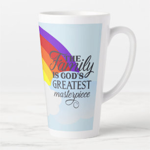 Tasse Latte Bénédiction de la famille arc-en-ciel