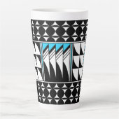 Tasse Latte Bénédiction de plumes du sud-ouest en turquoise (Devant)