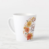Tasse Latte Bénédictions d'automne florales (Angle gauche)