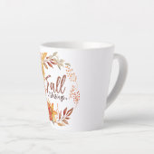 Tasse Latte Bénédictions d'automne florales (Angle droit)