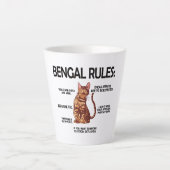 Tasse Latte Bengale Amoureux des chats Dons Propriétaire De Ch (Devant)
