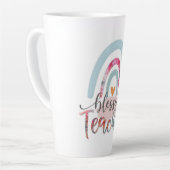 Tasse Latte Béni d'enseigner - Un arc-en-ciel de gratitude (Angle gauche)