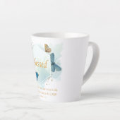 Tasse Latte Béni - Foi chrétienne des femmes Verse papillon pa (Angle droit)