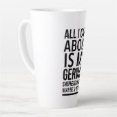 Tasse Latte Berger allemand drôle (Angle gauche)