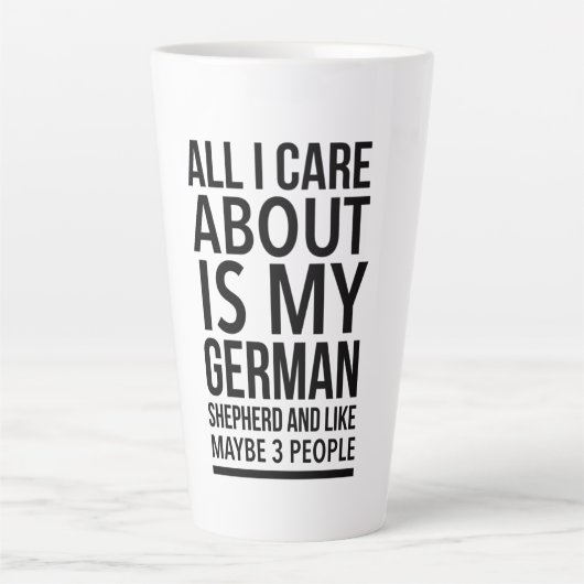 Tasse Latte Berger allemand drôle (Devant)