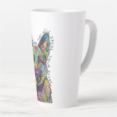 Tasse Latte Berger Allemand Psychedélique au Coeur (Angle droit)