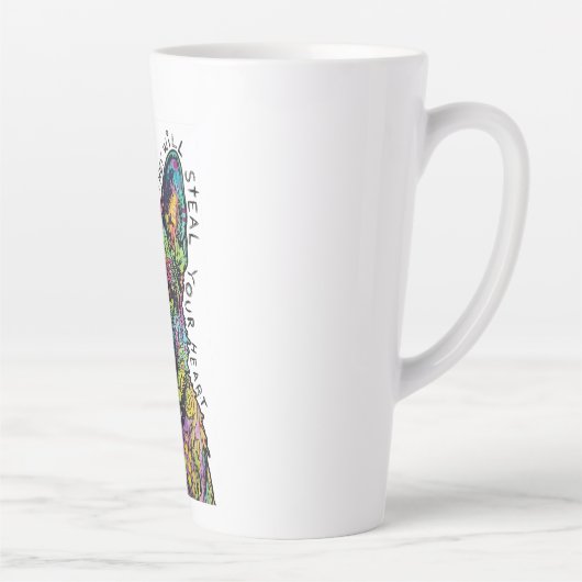 Tasse Latte Berger Allemand Psychedélique au Coeur (Droite)