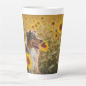 Tasse Latte Berger australien et tournesol (Devant)