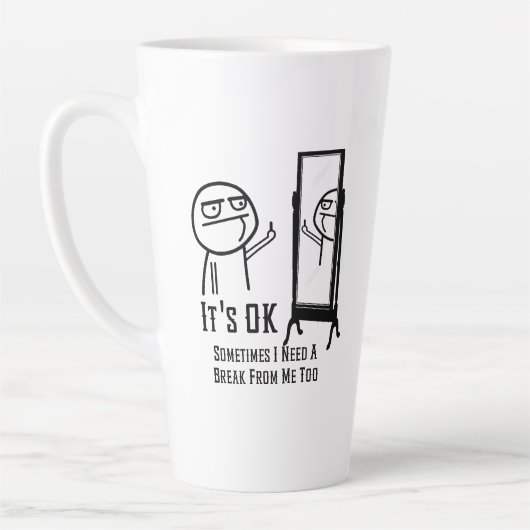 Tasse Latte Besoin d'une pause (Gauche)
