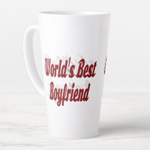 Tasse Latte Best Boyfriend avec texte bordeaux