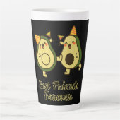 TASSE LATTE BEST FRIENDS FOREVER, FUNNY AVOCADO, FRIENDS DAY (Devant)