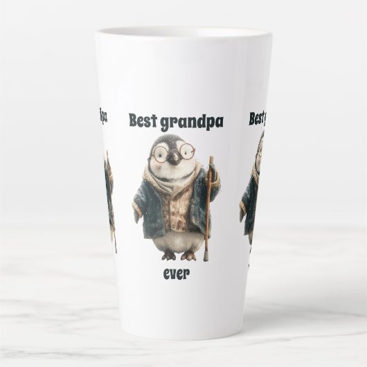 Tasse Latte Best Grandpa Ever Winter Penguin (Devant)
