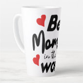 Tasse Latte Best Mom In The World Mother's Day (Angle gauche)