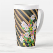 Tasse Latte Beurre floral en bande latte (Angle droit)