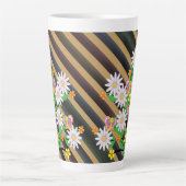 Tasse Latte Beurre floral en bande latte (Devant)