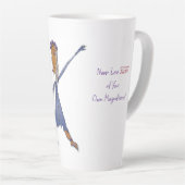 Tasse Latte 'Bibi' - Ne jamais perdre la vue en latte (Angle droit)