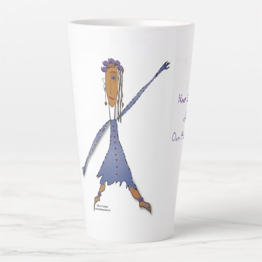Tasse Latte 'Bibi' - Ne jamais perdre la vue en latte (Devant)