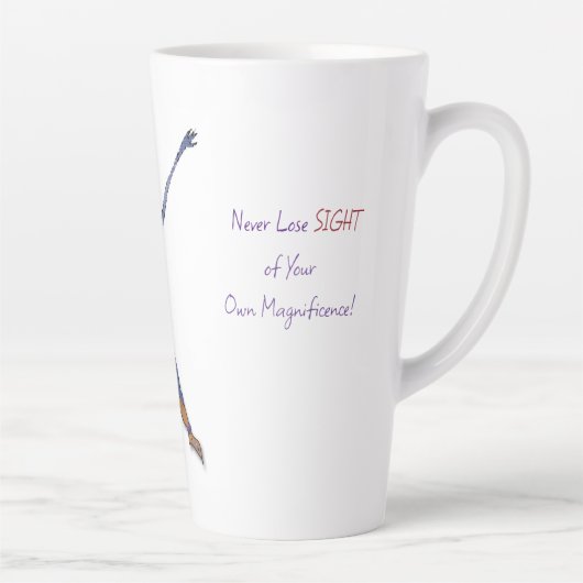 Tasse Latte 'Bibi' - Ne jamais perdre la vue en latte (Droite)