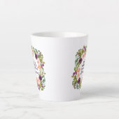 Tasse Latte Bible Chrétienne Violet Rose Rose Floral (Devant)