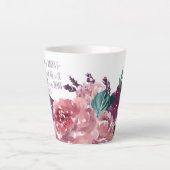 Tasse Latte Bible rose Chic Verse Bible Typographie (Devant)