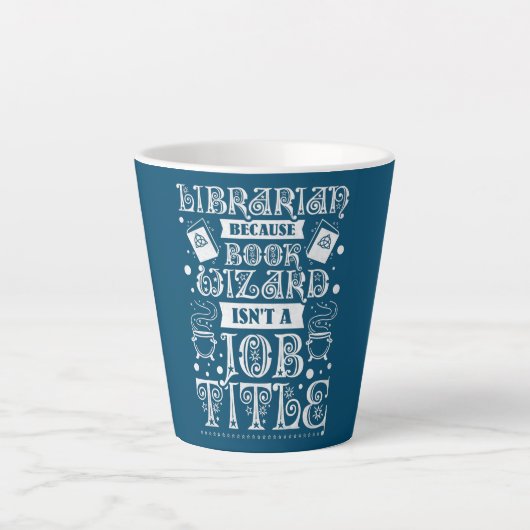 Tasse Latte Bibliothécaire parce que l'Assistant Livre n'est p (Devant)