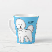 Tasse Latte Bichon frise dog dessin animé (Angle gauche)