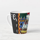 TASSE LATTE BICHON LILAS (Angle gauche)
