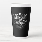 Tasse Latte Bienheureuse Tante (Devant)