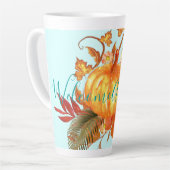 Tasse Latte Bienvenue Automne Tropical Automne Citrouille Seas (Angle gauche)