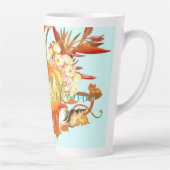 Tasse Latte Bienvenue Automne Tropical Automne Citrouille Seas (Droite)