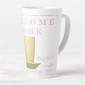 TASSE LATTE BIENVENUE MAISON CONCEPTION DE TEACUP DANS LES COU (Angle droit)