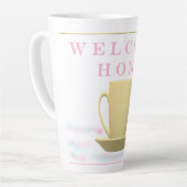 TASSE LATTE BIENVENUE MAISON CONCEPTION DE TEACUP DANS LES COU (Angle gauche)