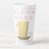TASSE LATTE BIENVENUE MAISON CONCEPTION DE TEACUP DANS LES COU (Devant)