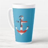 Tasse Latte Big American Flag Ancre (Angle gauche)