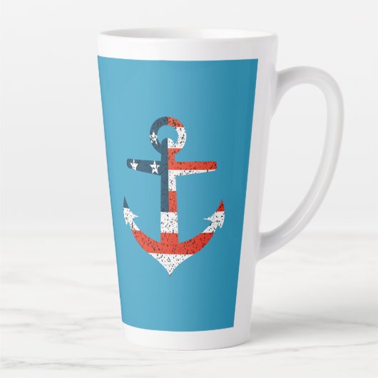 Tasse Latte Big American Flag Ancre (Droite)