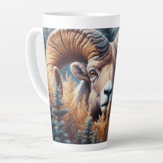 Tasse Latte Bighorn Sheep Ram (Angle gauche)