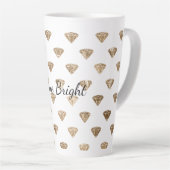 Tasse Latte Bijou en or blanc glam Diamonds (Angle droit)