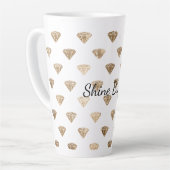 Tasse Latte Bijou en or blanc glam Diamonds (Angle gauche)