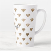 Tasse Latte Bijou en or blanc glam Diamonds (Droite)