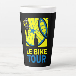 Tasse Latte Bike Touring Art