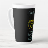 Tasse Latte Bingo Night Neon Line Art personnalisé (Angle gauche)