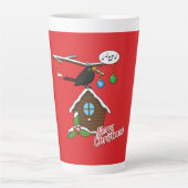 Tasse Latte Bird House Joyeux Noël (Devant)