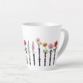 Tasse Latte Birth Month Flowers : A Year of Blooms (Angle droit)