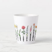 Tasse Latte Birth Month Flowers : A Year of Blooms (Devant)