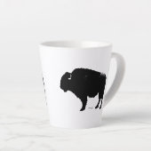Tasse Latte Bison de Buffalo Art noir et blanc (Angle droit)