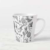 Tasse Latte Black Cardinal moderne Pine d'oiseaux Baies d'hive (Droite)