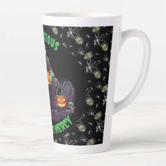 Tasse Latte 🖤 Black Frankenstein 💀 ☕ (Droite)