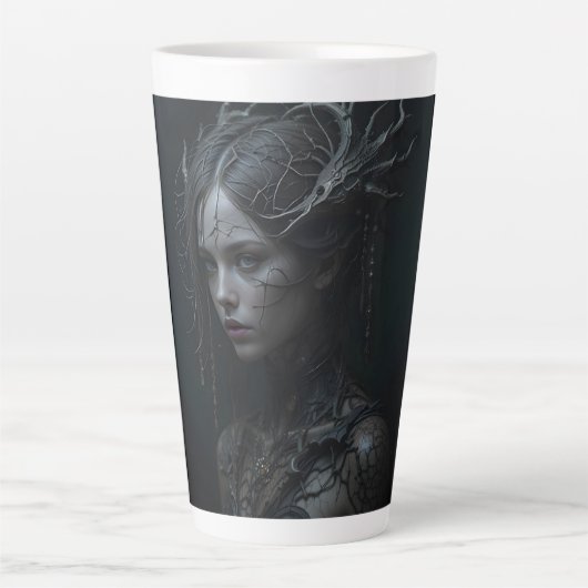 Tasse Latte Black Gothic Girl (Devant)