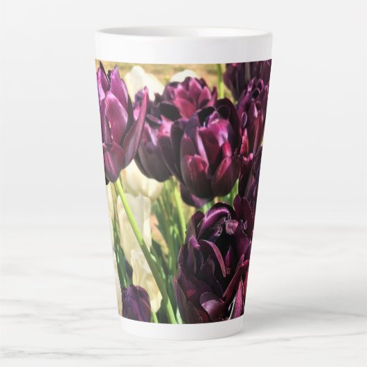 Tasse Latte Black Hero Tulips, Oregon (Devant)
