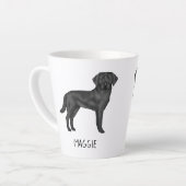 Tasse Latte Black Labrador Retriever mignon Chien Design Votre (Angle gauche)
